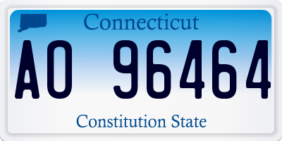 CT license plate AO96464