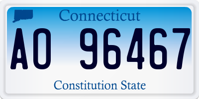 CT license plate AO96467
