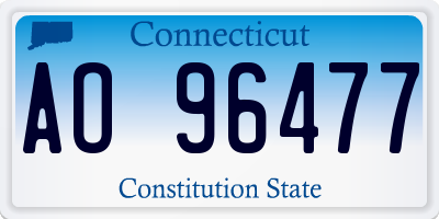 CT license plate AO96477