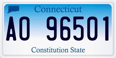CT license plate AO96501