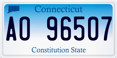 CT license plate AO96507