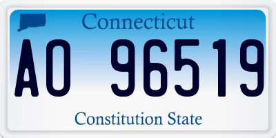 CT license plate AO96519