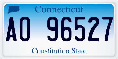 CT license plate AO96527