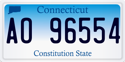 CT license plate AO96554