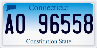 CT license plate AO96558