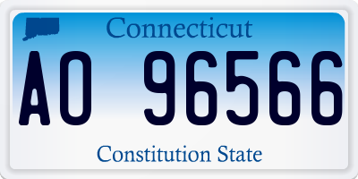 CT license plate AO96566