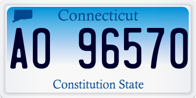 CT license plate AO96570
