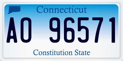 CT license plate AO96571