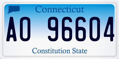 CT license plate AO96604