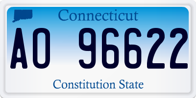 CT license plate AO96622