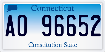 CT license plate AO96652