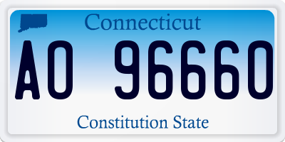 CT license plate AO96660