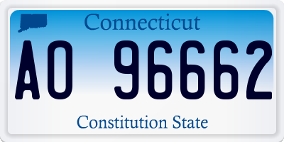 CT license plate AO96662