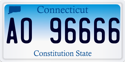 CT license plate AO96666
