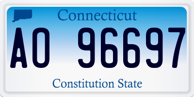 CT license plate AO96697