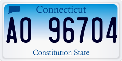 CT license plate AO96704
