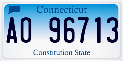 CT license plate AO96713