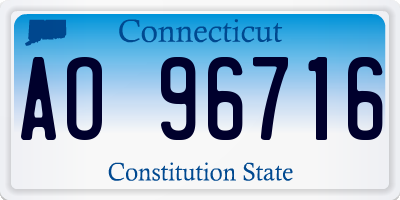 CT license plate AO96716
