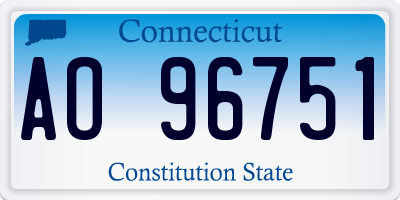 CT license plate AO96751