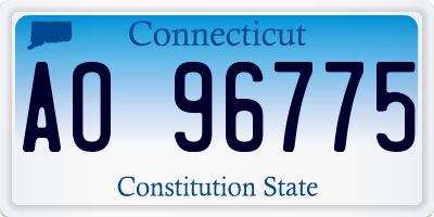 CT license plate AO96775