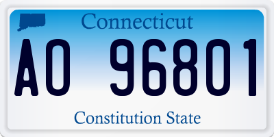 CT license plate AO96801