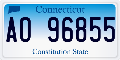 CT license plate AO96855