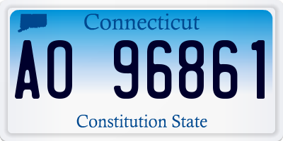CT license plate AO96861