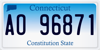 CT license plate AO96871