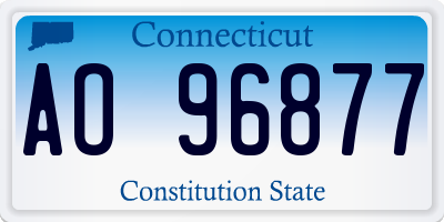 CT license plate AO96877
