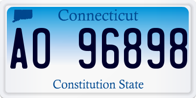 CT license plate AO96898