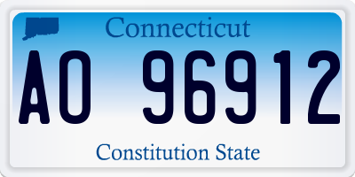 CT license plate AO96912