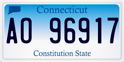 CT license plate AO96917