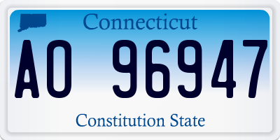 CT license plate AO96947