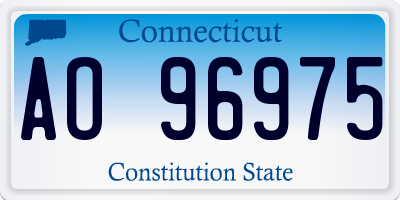CT license plate AO96975