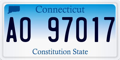 CT license plate AO97017