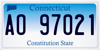 CT license plate AO97021