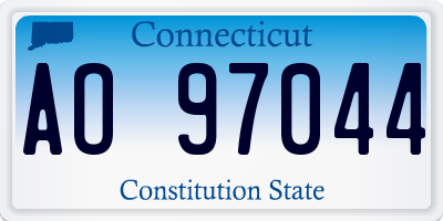 CT license plate AO97044