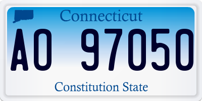 CT license plate AO97050