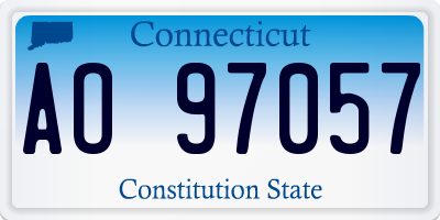 CT license plate AO97057