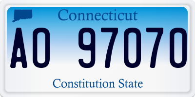 CT license plate AO97070