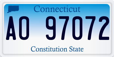 CT license plate AO97072