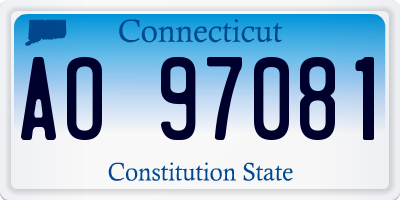 CT license plate AO97081