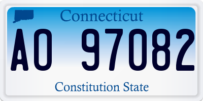 CT license plate AO97082