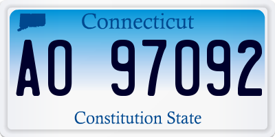 CT license plate AO97092