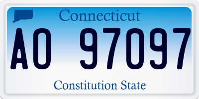 CT license plate AO97097