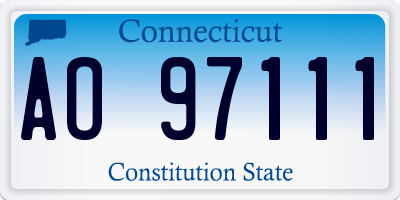 CT license plate AO97111