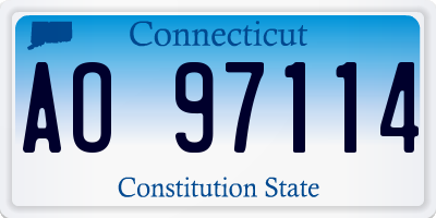CT license plate AO97114