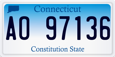 CT license plate AO97136