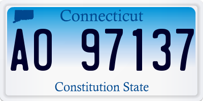 CT license plate AO97137