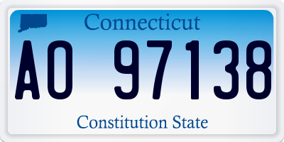 CT license plate AO97138